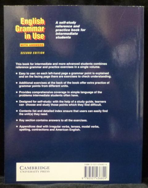 Книга Grammar in Use Intermediate Student's Book with Answers: Self-study  Reference and - купить книги на иностранном языке в интернет-магазинах,  цены на Мегамаркет